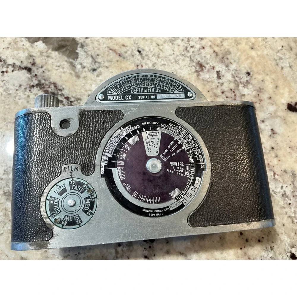 Universal Vintage Mercury II CX 35mm Camera Leather Case Brown Mid Century AS IS